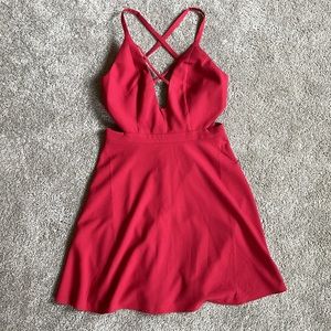 Red NBDXTheXNAVENtwins size small dress with side cutouts